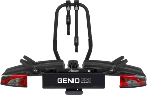 Atera Genio Pro 60 Advanced Kupplungs-Fahrradheckträger für 2 Fahrräder schwarz, E-Bike geeignet - Fahrradträger für Anhängerkupplungen