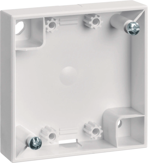 Aufbaugehäuse flach AP Integro Flow/Pure Polarweiß glänzend ohne Zugentlastung - Schalter, Taster & Rahmen von Berker