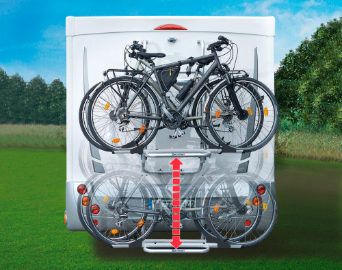 BR-Systems Elektrischer Bike Lift inklusive Heck Fahrradträger Rail für 2 Fahrräder, E-Bike geeignet - Heck-Fahrradträger