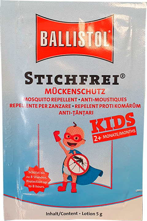 Ballistol Stichfrei Kids Mückenschutz 1 Tuch getränkt 5 g - Insektenabwehr & Mückenschutz