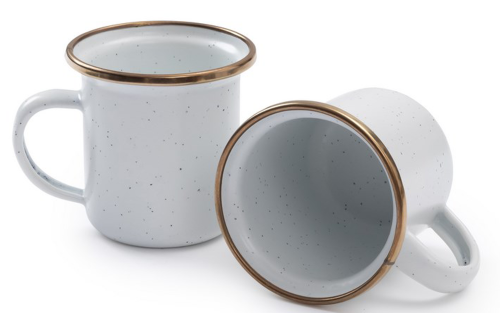 Barebones Emaille Espressotassen-Set 2-tlg. Egg Shell - Becher & Tassen