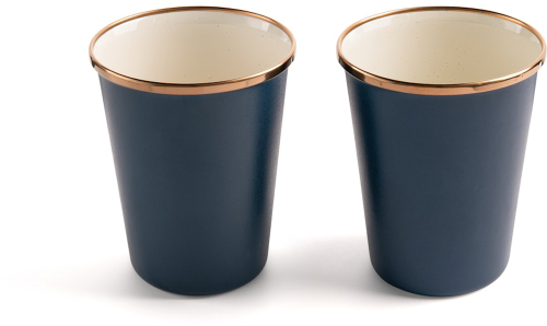 Barebones Enamel 2 Tone emailliertes Trinkbecher Set 2 teilig 500 ml  - Becher & Tassen