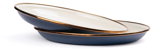 Barebones Enamel Emaillen Salattellerset 2 teilig blau - Teller