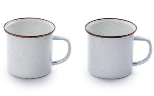 Barebones emaillierte Tassen-Set Enamel 2 teilig egg shell - Becher & Tassen