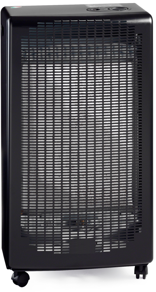 Bartolini Blaue Flamme Gasheizer mit offener Flamme 4200 W in schwarz - Heizstrahler