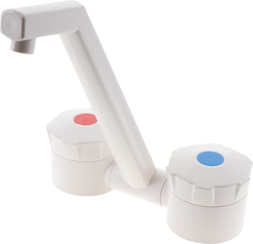 Barwig 06 Mischbatterie Automatik Einhebelmischer mit 45° Tülle 10/12 mm Weiß - Einhebelmischer