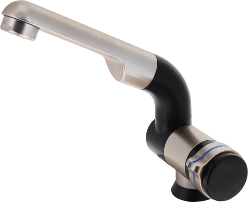 Barwig Automatik Kompakt Wasserhahn Kaltwasser mit 10 mm Tülle schwarz/chrom - Einhebelmischer