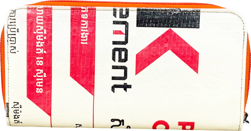 Beadbags Geldbörse aus recycelten Zementsack groß rot - Packsäcke und Packtaschen