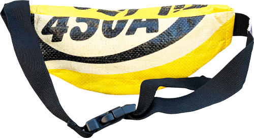 Beadbags Gürteltasche aus recycelten Reissackmaterial gelb - Bauchtaschen