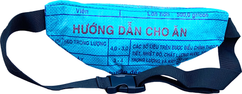 Beadbags Gürteltasche aus recycelten Reissackmaterial mittelblau - Bauchtaschen