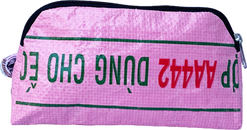 Beadbags Kosmetiktasche aus recycelten Reissack rosa - Kulturbeutel