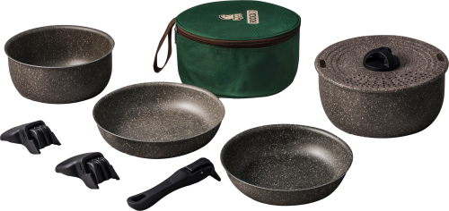 Beaver Brand Kochset 9-teilig Rockza20 Evo - Kochgeschirr-Sets