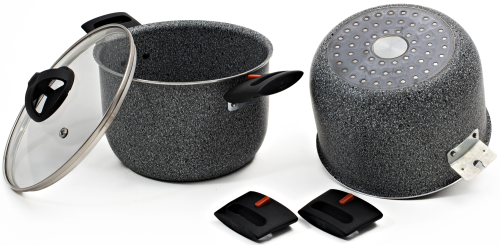 Beaver Brand Kochtopf Artepetra Aluminium antihaftbeschichtet inkl. Deckel 18 cm - Camping-Töpfe