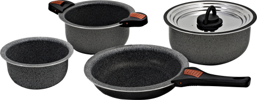 Beaver Brand Topfset Artepetra 8-tlg.  - Kochgeschirr-Sets