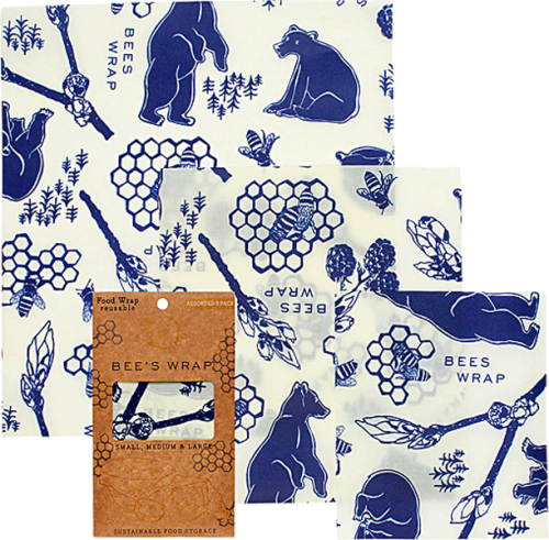 Bees Wrap Bienenwachstuch 3er-Pack gemischt Bees and Bears  - Lebensmittelbehälter / Vorratsdosen von BeesWrap