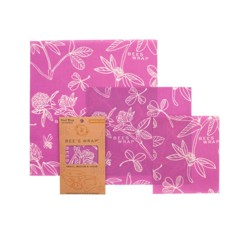Bees Wrap Bienenwachstuch 3er-Pack gemischt Mimis Purple - Lebensmittelbehälter / Vorratsdosen von BeesWrap