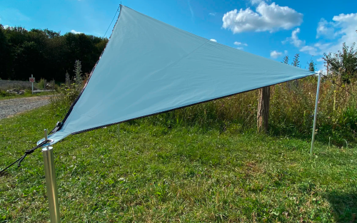 Bent Sonnensegel TC-Zip-Canvas Single aus Baumwoll-Mischgewebe Sky Grey - Pavillons & Tarps