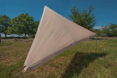 Bent Sonnensegel TC-Zip-Protect Canvas Single aus Baumwoll-Mischgewebe mit Reißverschluss-Abdeckklappen ocker - Pavillons & Tarps