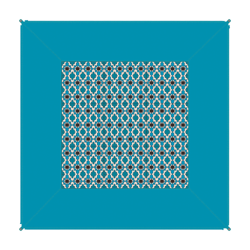 Bent verbindbarer Teppich Zip Carpet 250 x 250 cm Karibik - Vorzeltteppich & Zeltboden