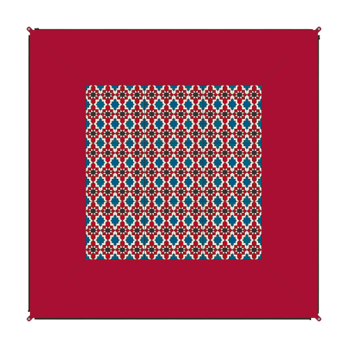 Bent verbindbarer Teppich Zip Carpet 250 x 250 cm Oriental red - Vorzeltteppich & Zeltboden