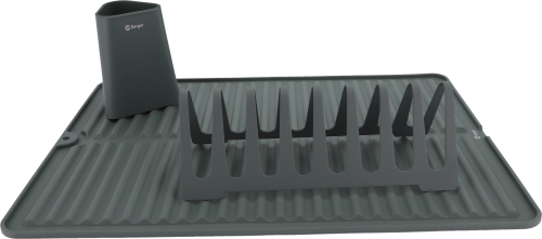 Berger Abtropfgestell Set 3-tlg. mit Geschirrhalter, Abtropfmatte und Besteckhalter grün - Spülhilfen