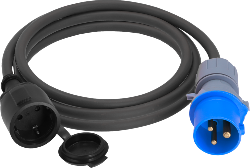 Berger Adapterleitung CEE-Stecker 3-polig und Schutzkontaktkupplung 5m - CEE-Kabel