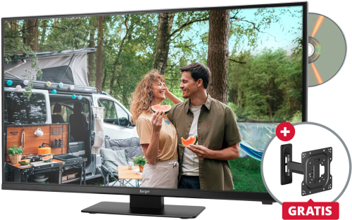 Berger Advanteq Smart LED Fernseher 22 Zoll mit Triple-Tuner und 12 / 230 V - Fernseher