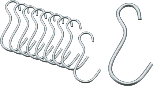 Berger Aufhängehaken silber 10 Stück - Halterungen und Befestigungen