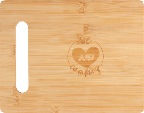 Berger Bambus Schneidebrett 28 x 22 cm "We Love Camping" - Schneidebretter