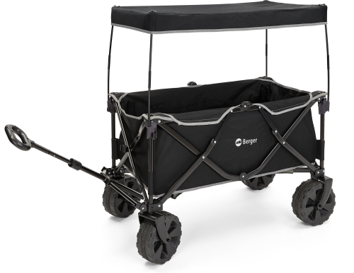 Berger Beach Bollerwagen + Sonnendach im Set - Transportieren & Befestigen