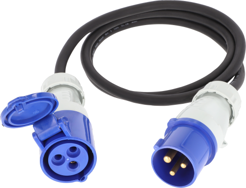 Berger CEE Verbindungsleitung CEE-Stecker und CEE-Kupplung 1,5 m - CEE-Kabel
