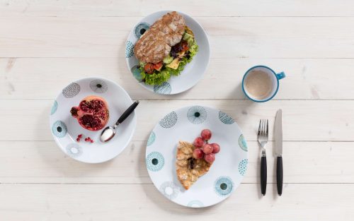 Berger Deep Sea Geschirr-Set 16-tlg. für 4 Personen - Kunststoff und Melamin Geschirr-Sets