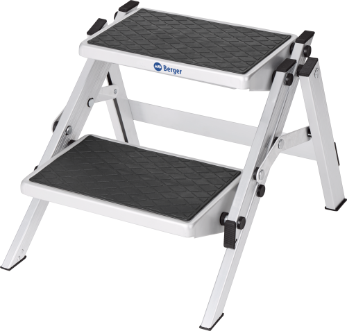 Berger Doppeltrittstufe klappbar aus Aluminium (Höhe 40 cm) - Trittstufen