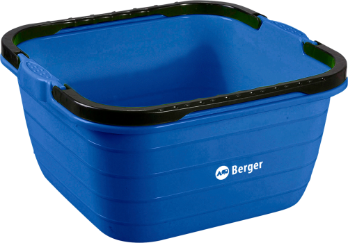 Berger Eckiger Eimer / Waschschüssel mit Henkel 13 Liter - Spülhilfen