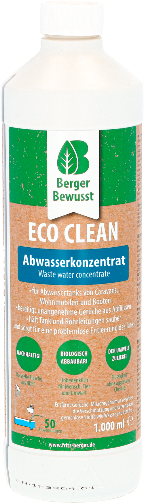 Berger Eco Clean Grauwassertankzusatz 1 Liter - Sanitärzusätze & -flüssigkeiten