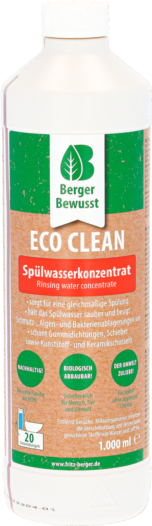 Berger Eco Clean Spülwasserkonzentrat 1 Liter - Sanitärzusätze & -flüssigkeiten