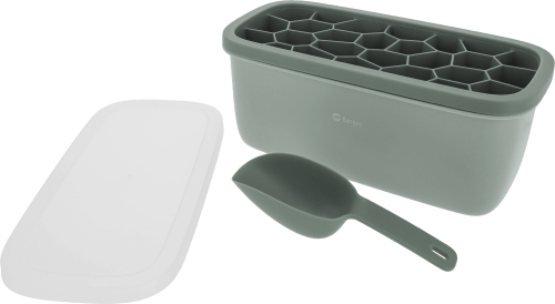 Berger Eiswürfel-Set inkl. Eiswürfelform, Deckel, Box und Eisschaufel grün - Kühlschrank-Zubehör