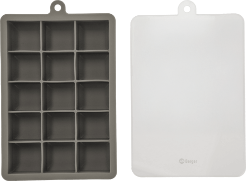 Berger Eiswürfelform mit Deckel grau - Kühlschrank-Zubehör