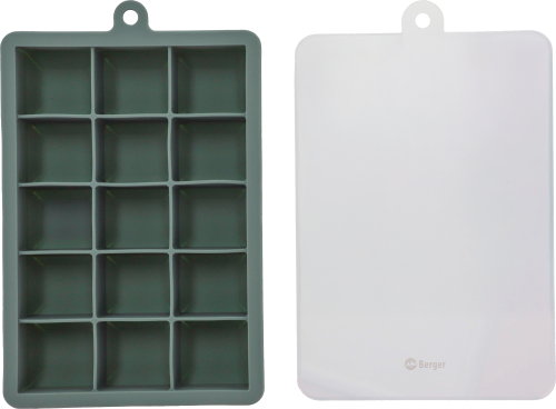 Berger Eiswürfelform mit Deckel grün - Kühlschrank-Zubehör