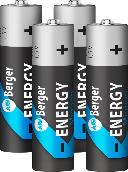 Berger Energy Mignon (AA) Alkaline Batterie LR6 4er Set - Kleinbatterien