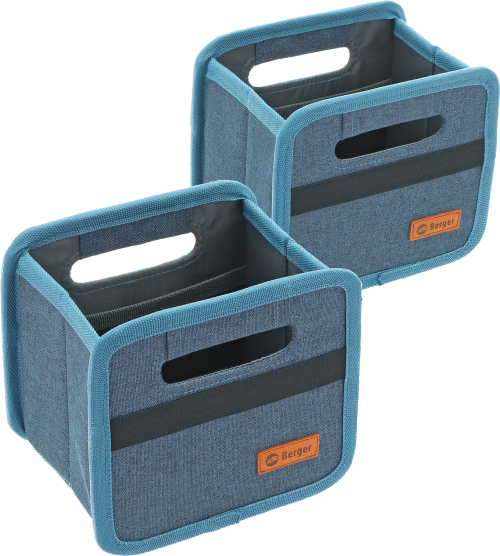 Berger Faltbox Milo mini 2er-Set blau/schwarz - Faltboxen