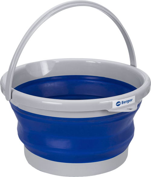 Berger Falteimer 10 Liter blau / grau 34,5 x 5 cm - Spülhilfen