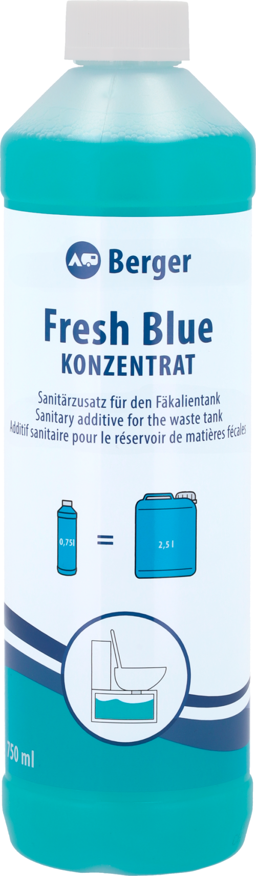 Berger Fresh Blue Konzentrat 750 ml - Sanitärzusatz für den Fäkalientank - Sanitärzusätze & -flüssigkeiten