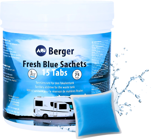 Berger Fresh Blue Sachets Sanitärzusatz 15 Tabs - Sanitärzusätze & -flüssigkeiten
