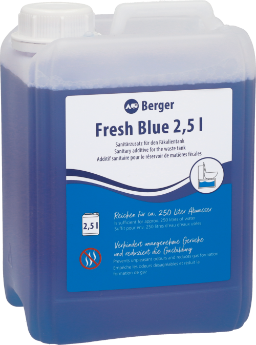 Berger Fresh Blue Sanitärflüssigkeit 2,5 Liter - Sanitärzusatz für den Fäkalientank - Sanitärzusätze & -flüssigkeiten