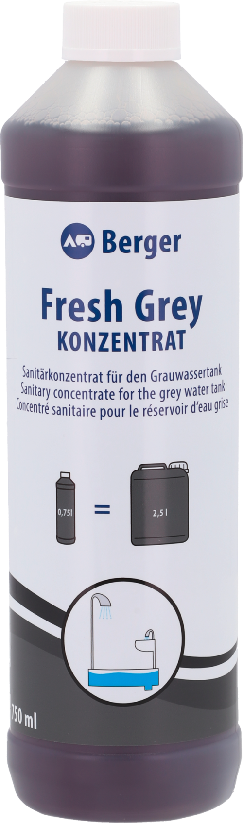 Berger Fresh Grey Konzentrat 750 ml - Sanitärzusatz für den Grauwassertank - Sanitärzusätze & -flüssigkeiten