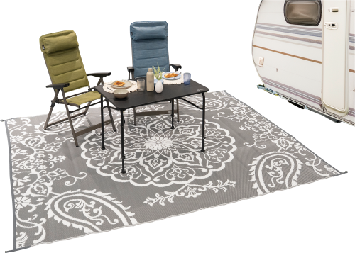 Berger GreyOrnament Teppich 250 x 500 cm - Vorzeltteppich & Zeltboden