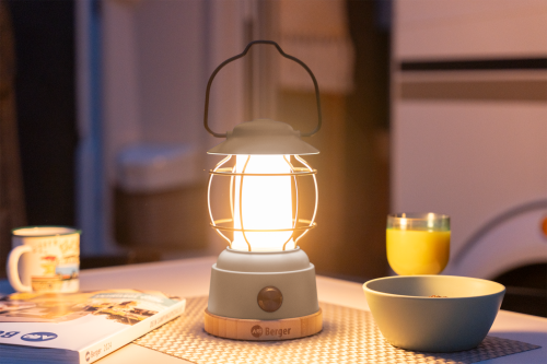 Berger Hopuni Pro LED Campinglaterne mit Dimmfunktion grau - LED Campingleuchten