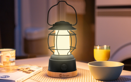 Berger Hopuni Pro LED Campinglaterne mit Dimmfunktion matt schwarz - LED Campingleuchten