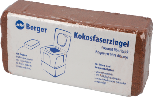 Berger Kokosfaserziegel für Trenntoiletten - Toilettenbeutel & Toilettenzubehör